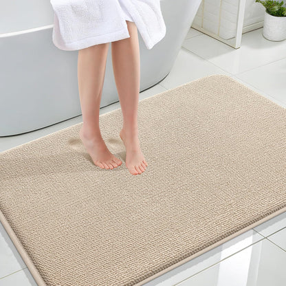 OLANLY Thick Memory Foam Bathroom Rugs 30x20, Soft Absorbent Bath Mat, Teal | Quick Dry Bath Rugs, Non-Slip Carpet, Machine Washable Mats for Bathroom Floor, Tub and Shower, Home Decor Accessories