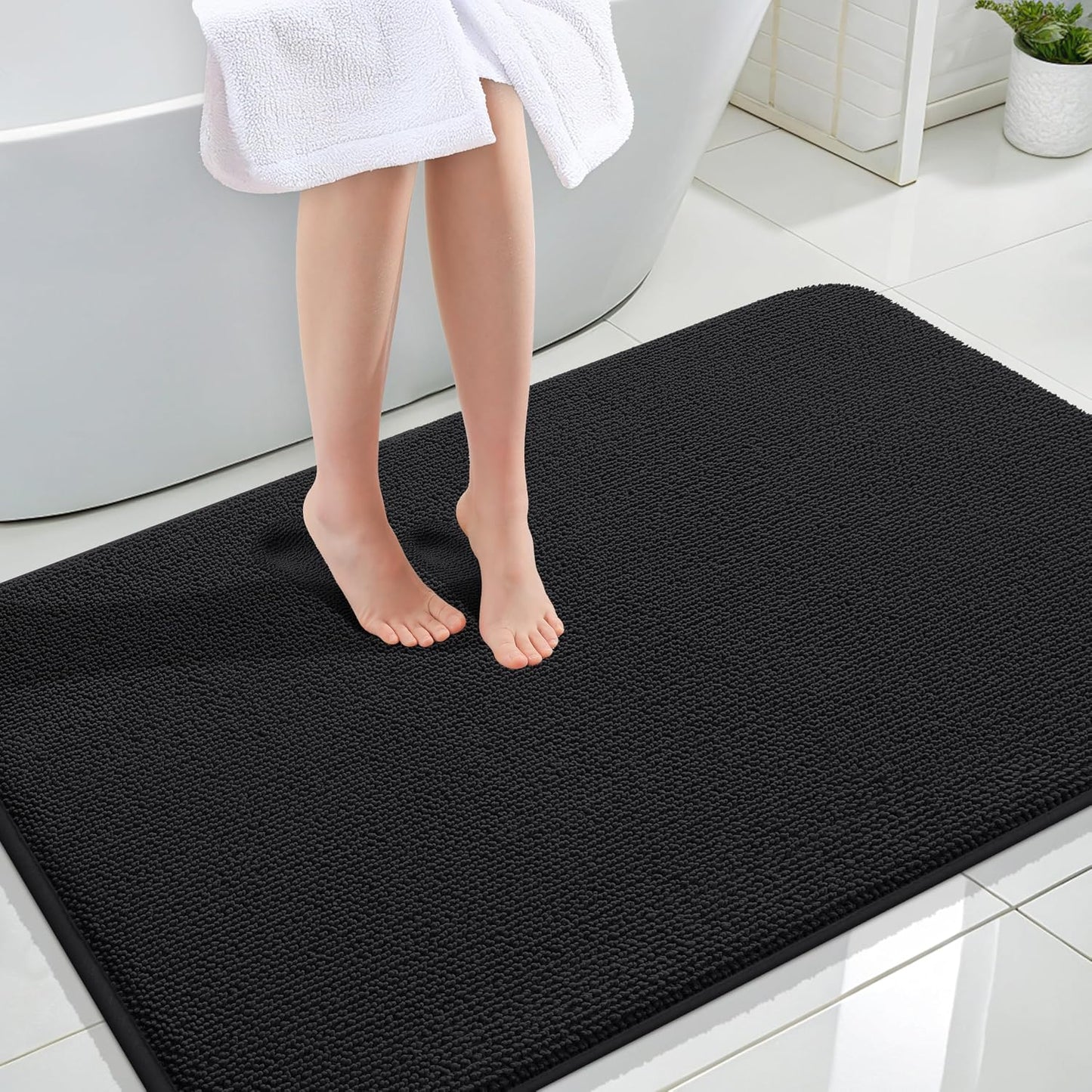 OLANLY Thick Memory Foam Bathroom Rugs 30x20, Soft Absorbent Bath Mat, Teal | Quick Dry Bath Rugs, Non-Slip Carpet, Machine Washable Mats for Bathroom Floor, Tub and Shower, Home Decor Accessories