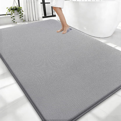 OLANLY Thick Memory Foam Bathroom Rugs 30x20, Soft Absorbent Bath Mat, Teal | Quick Dry Bath Rugs, Non-Slip Carpet, Machine Washable Mats for Bathroom Floor, Tub and Shower, Home Decor Accessories